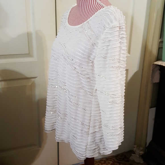 Notations Top. Gold Sequins. Sz XL. - Picture 3 of 8